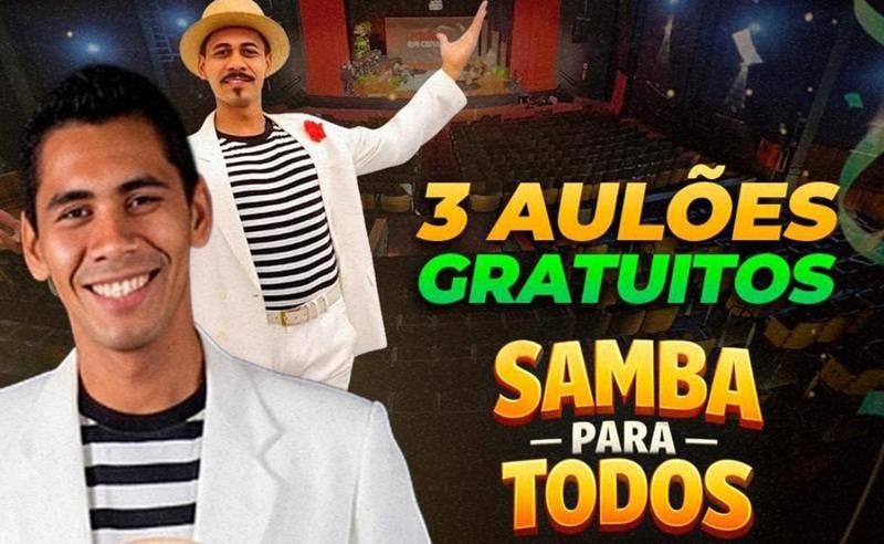 Teatro da Ilha promove aulões gratuitos de Samba